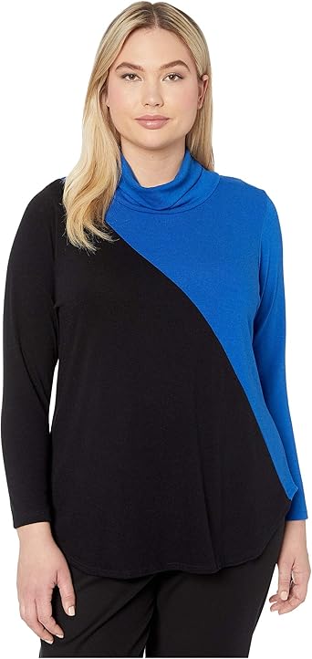 women's plus size black turtleneck sweater