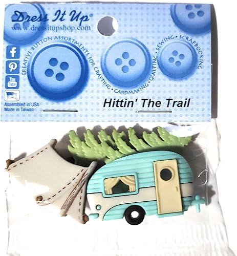 Miniatura 3 de Hittin the Trail - Adornos temáticos para exteriores de Dress It Up Buttons and Embellishments - 4 piezas