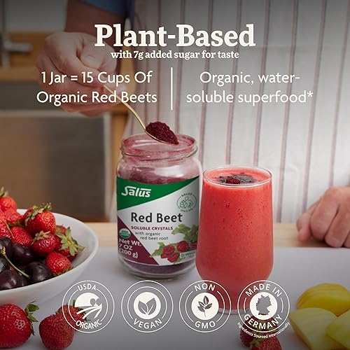 Miniatura 3 de Gaia Herbs Floradix, cristales orgánicos de remolacha roja, mezcla de disolución nutricional para alimentos y bebidas, 7 onzas