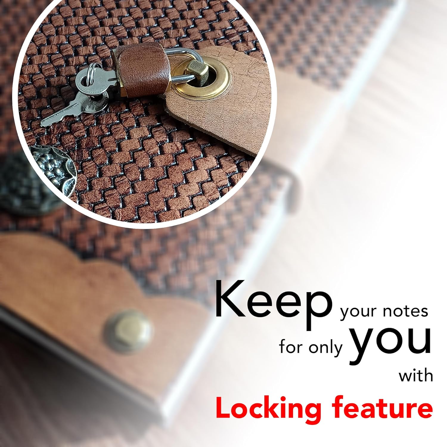 Antique Door Design Lockable Diary with Padlock, Handmade Leather Journal with Lock, Gift for Men Women Lined Paper Diary With Lock, 384 Pages Big size Journal for Writing Diary