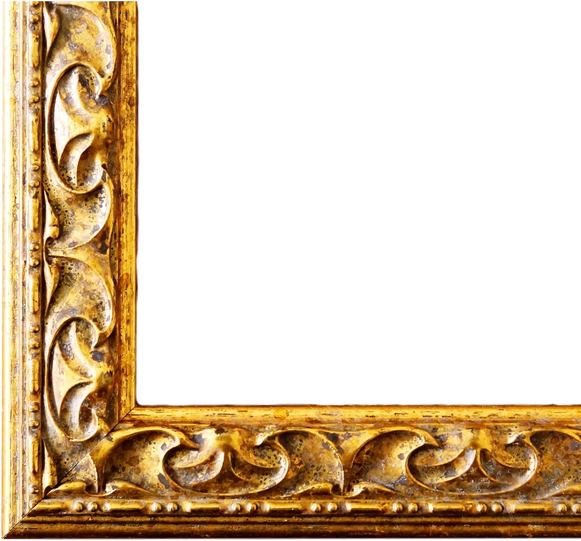 Bilderrahmen Mantova Gold 3.1, Empty Frame Without Glass with Hanger, Gold, DIN A0 (84,1 x 118,9 cm)