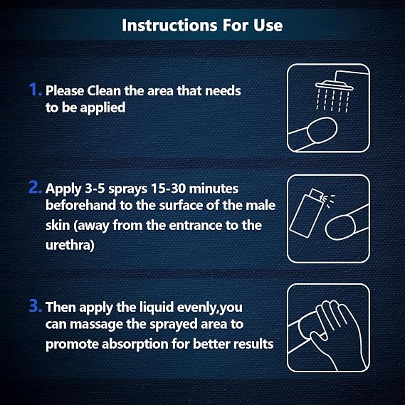 Delay Sprayer for Long Last Men,Last Longer in Bed for Men,Non-Lrritating & Odorless,for Men and Couples 5ml
