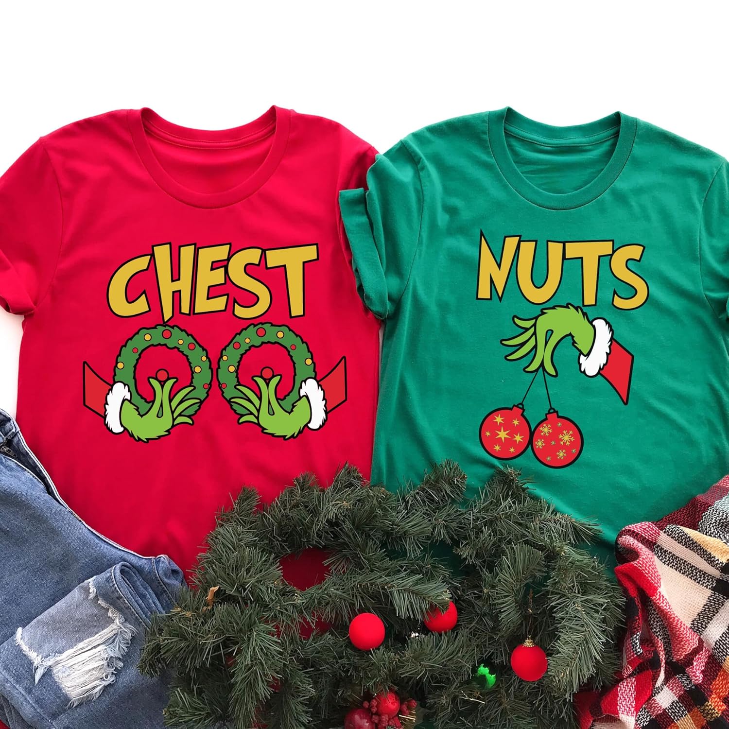 Chest Nuts Shirts, Christmas Couple T-Shirt, Nigeria Ubuy
