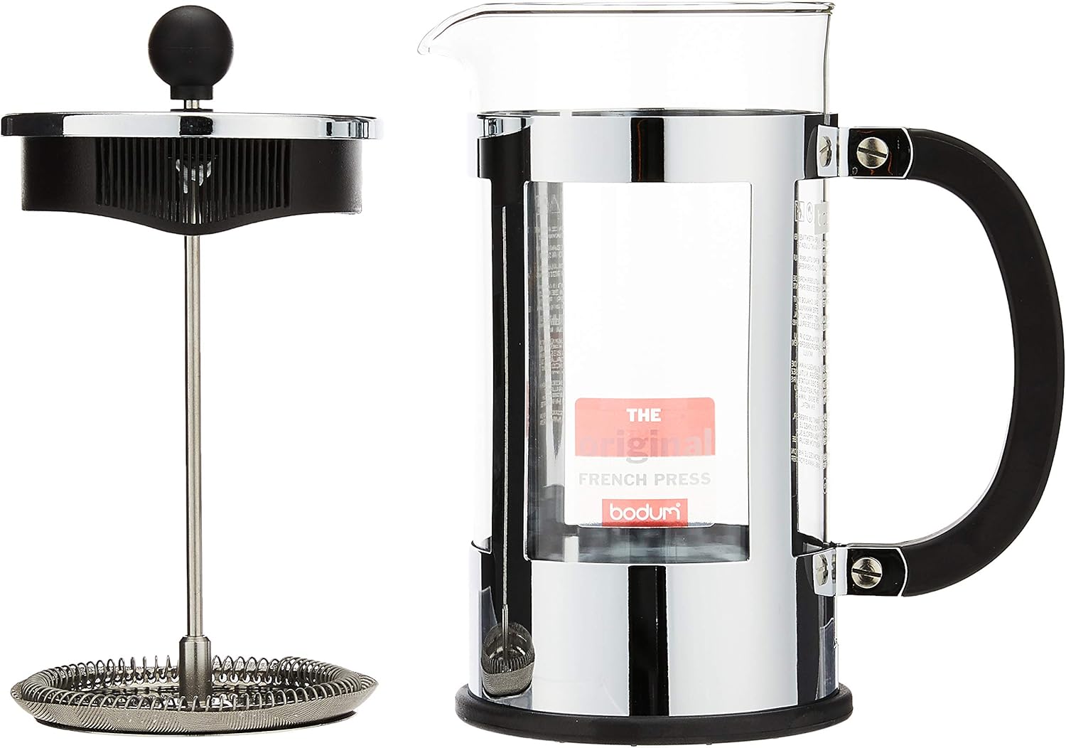 BODUM Kenya 8 Cup French Press Coffee Maker, Chrome, 1.0 l, 34 oz