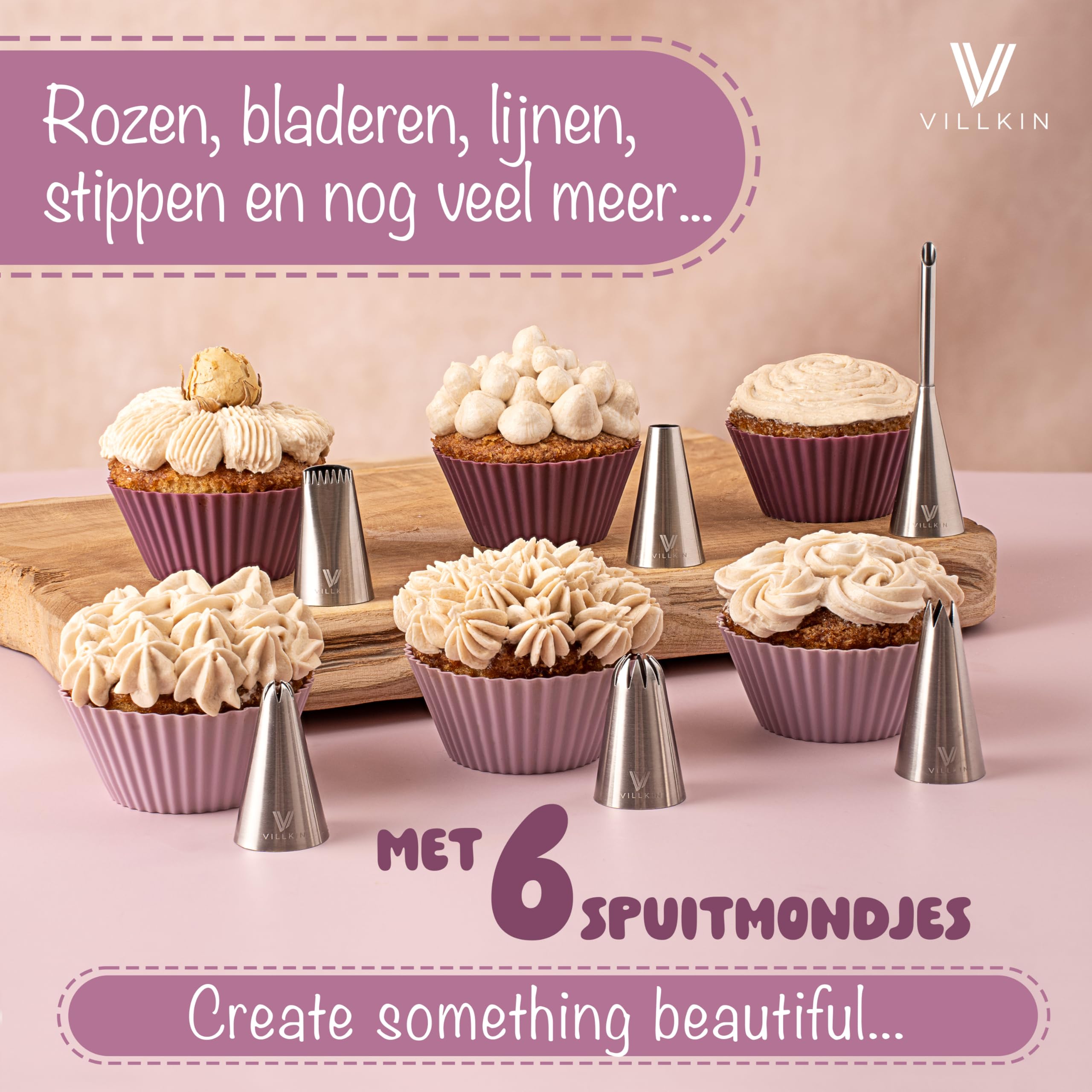 MXTIMWAN Spuitzakken set - herbruikbare spuitzak met 12 spuitmonden en adapter voor het versieren van taarten, cupcakes en gebak - spuitzakken set herbruikbaar (roze
