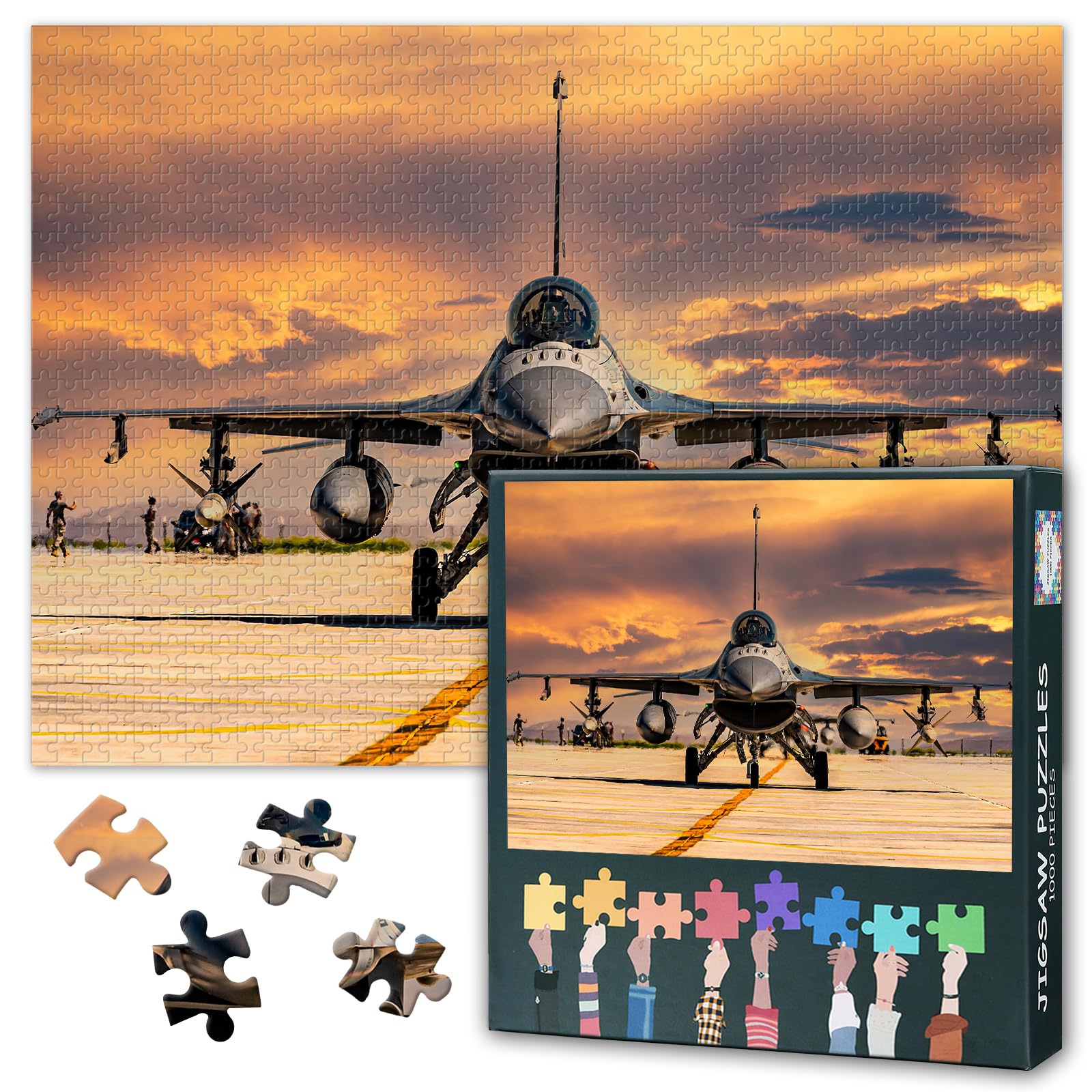 Aircraft Puzzles for Adults - Jigsaw Puzzles 1000 Pieces for Adults, 27.5x19.7 Inch Warplane Art Difficult and Challenge Puzzle Game for Living Room