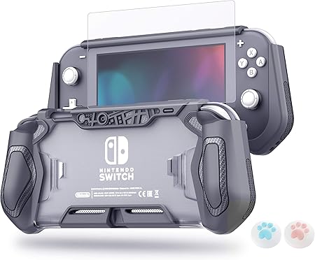 Amazon Com Leyusmart Protective Case With High Clear Tempered Glass Screen Protector For Nintendo Switch Lite Grey Color Video Games Amazon Com Leyusmart Protective Case With High Clear Tempered Glass Screen Protector For Nintendo Switch Lite Grey Color Video Games