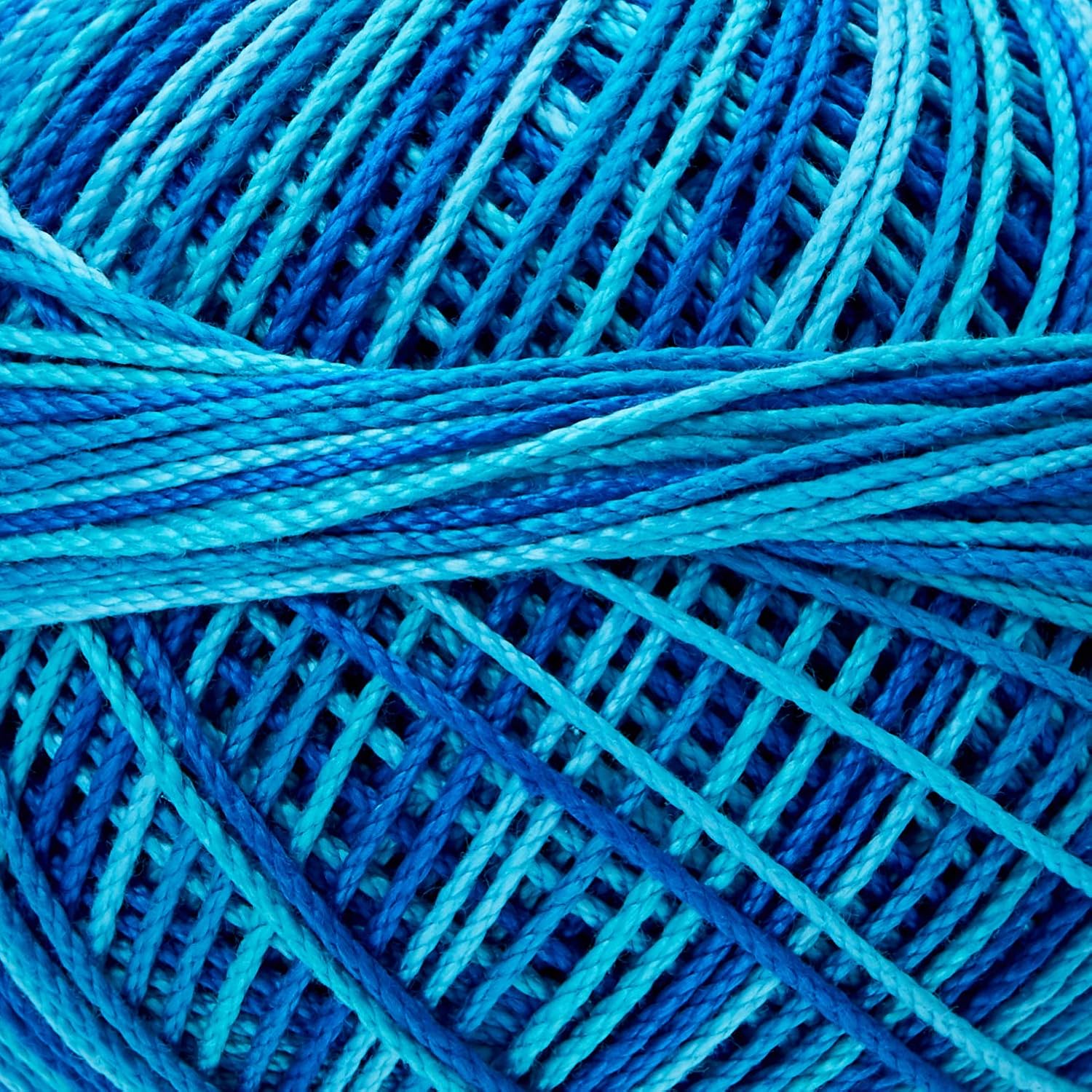 Lizbeth Handy Hands Egyptian Cotton Crochet Thread, Tatting Thread, and Knitting Thread Size 3 (50 Grams 120 Yards) – HH03149, Peacock Blues