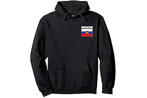 Russia Flag Hooded Pocket Poccna Russian Flags Jacket Pullover Hoodie