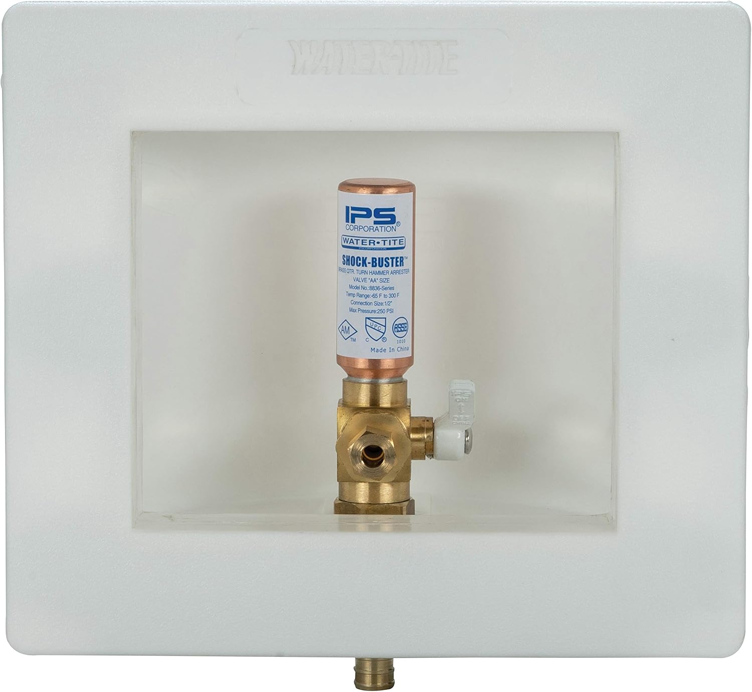 WaterTite 87980 Square Ice Maker Outlet Box QuarterTurn LeadFree