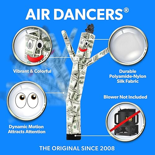 Miniatura 96 de LookOurWay Air Dancers Inflatable Tube Man Attachment - Wacky Waving Inflatable Dancing Tube Guy for Business Promotion - Blower Not Included