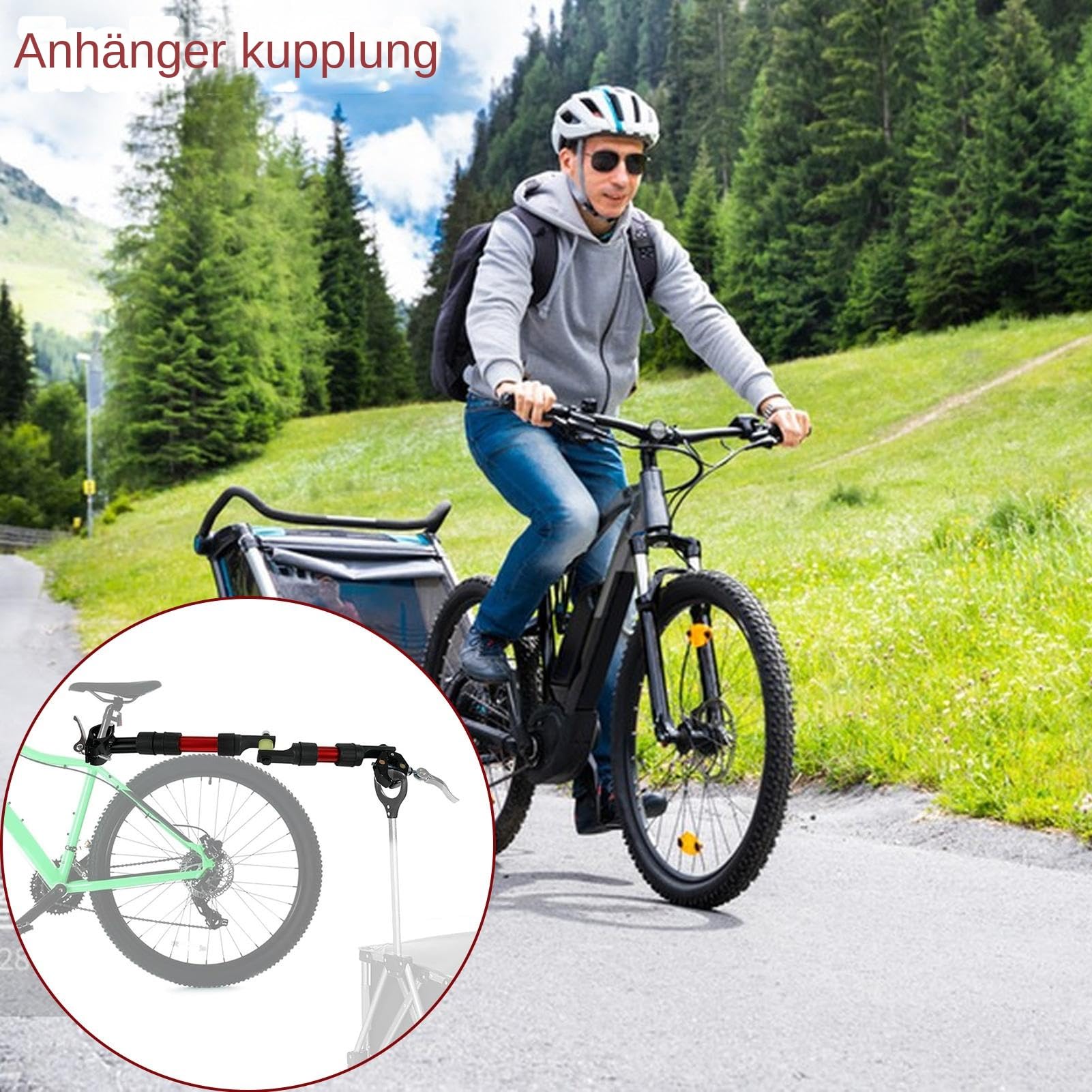 Fahrradanhänger Kupplung Anhänger Adapter Aufsatz | Alu Fahrrad Adapter Zubehör Mit 270° Drehung Für Kinder Fracht Outdoor Transport Pendeln