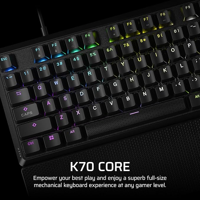 Teclado Gamer Corsair K70 CORE RGB USB QWERTY miniatura 2