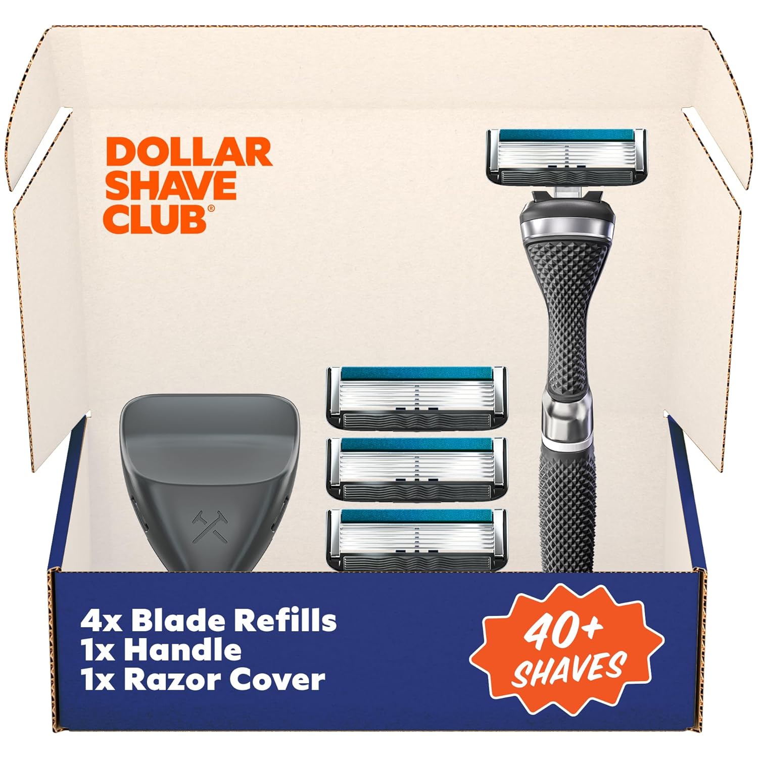 Dollar Shave Club | Travel Shave Set | 4 Extra Close Refill Cartridges, 1 Handle, 1 Razor Cover Dollar Shave Club | Travel Shave Set | 4 Extra Close Refill Cartridges, 1 Handle, 1 Razor Cover
