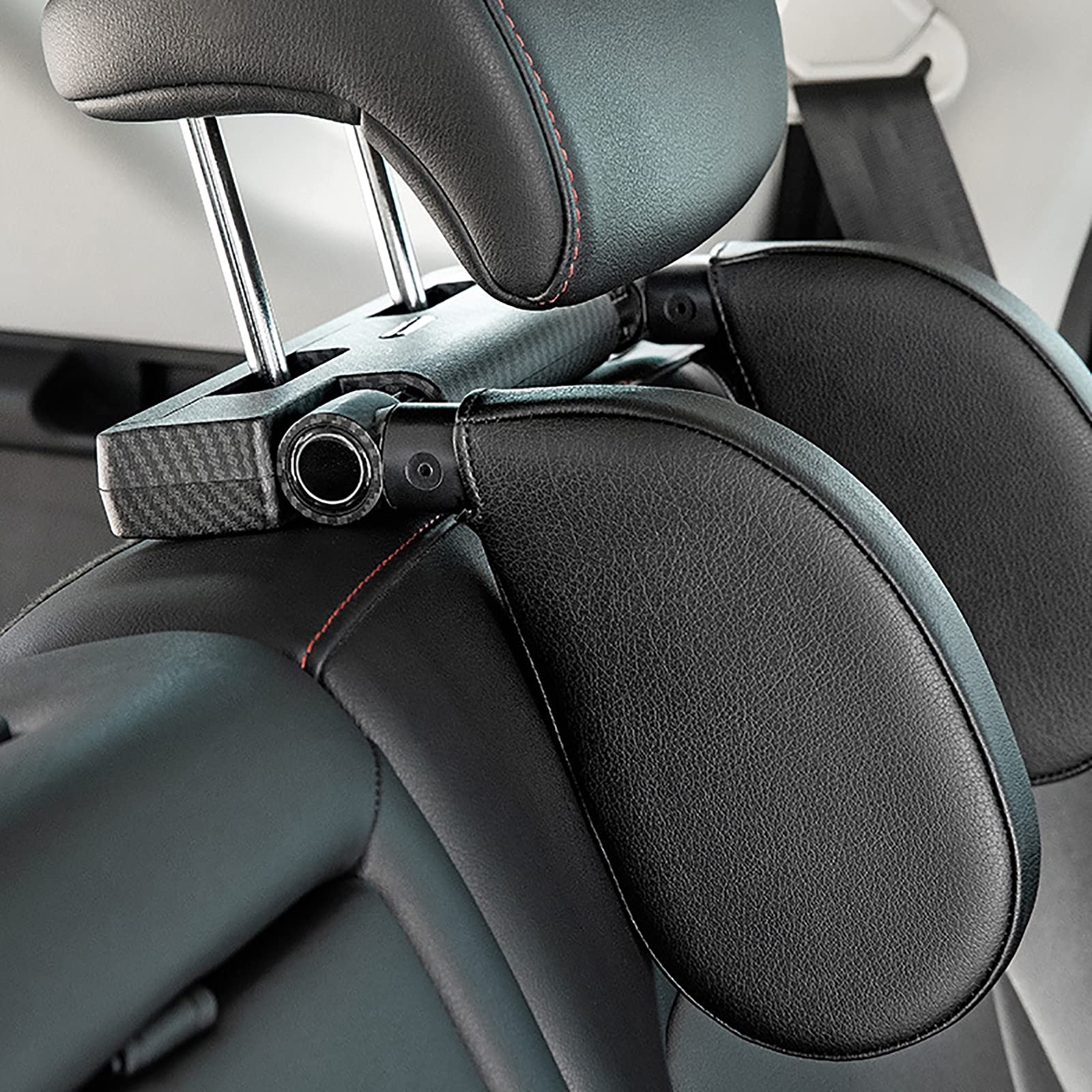 Cale Tete Enfant Voiture Oreiller Voyage Rotation à 360°, Confortable Tete Enfant Voiture pour Cale Nuque,Appuie Tete Voiture Enfant Largeur Et Distance De Trou Réglables, Rangement Pliable