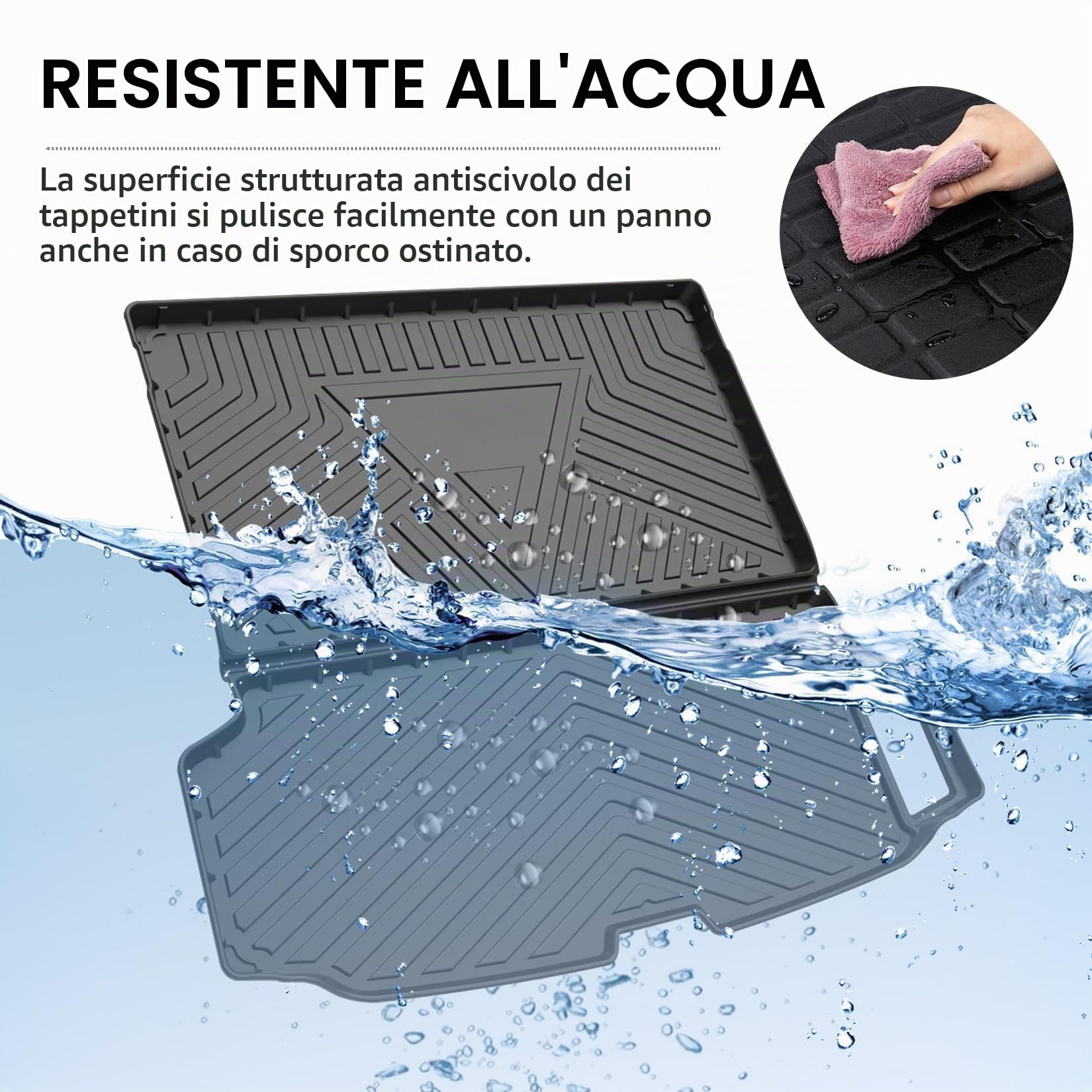 PSLER Auto Imper meabile Antipolvere Tappetino del Bagagliaio del Posteriore Tappetini per XC90 2015 2016 2017 2018 2019 2020 2021 2022 2023 2024
