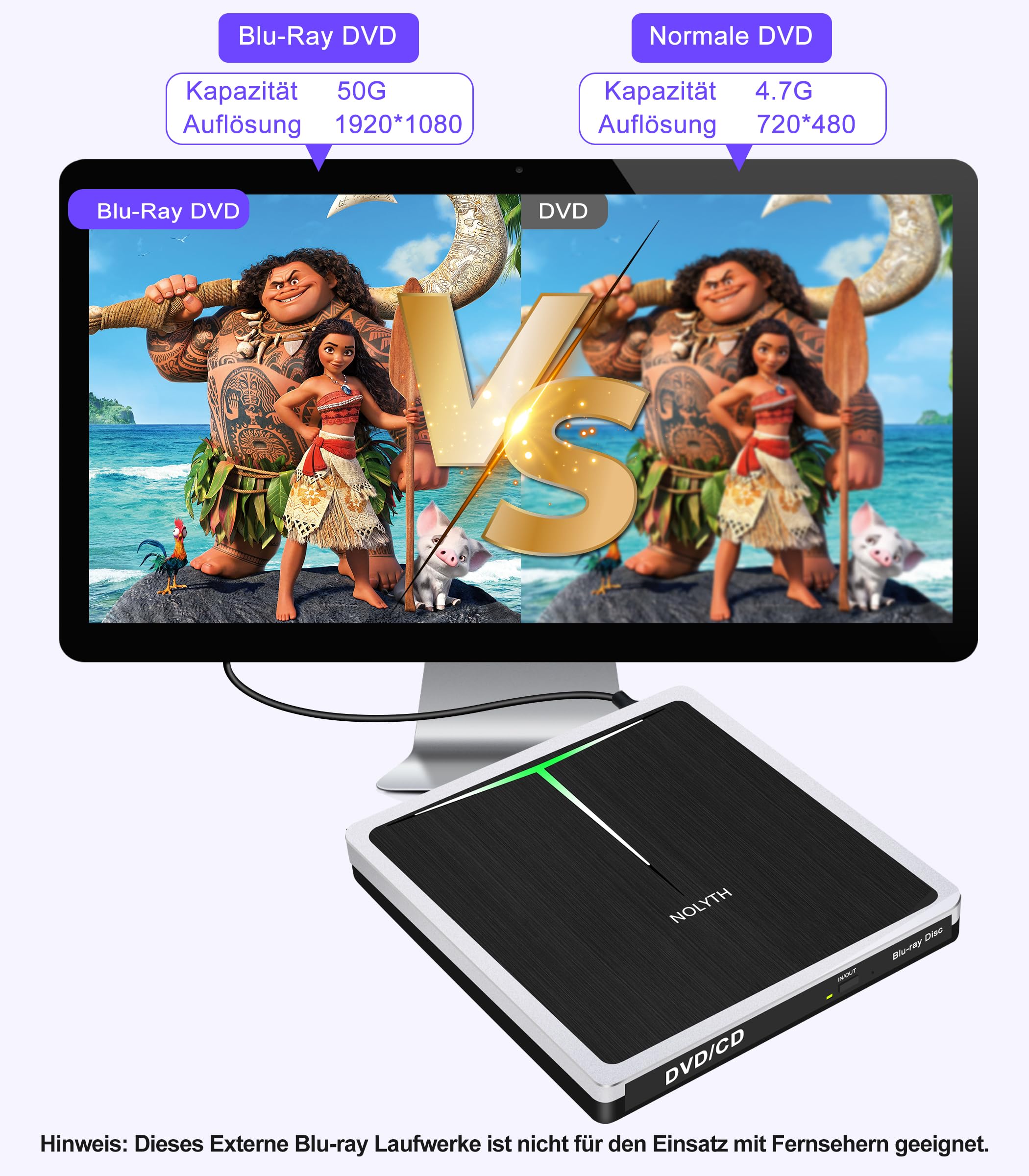 Unidad externa de Blu ray USB C, grabadora de Bluray externa USB 3.0 con ranura SD/TF/puertos USB/funda, portátil externo Blu-ray CD DVD para ordenador portátil, PC, Mac, Windows 11, MacBook