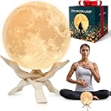 Zen Moon Lamp - Visual Meditation Light for Relaxation and Mindfulness - Guided Breathing Night Light - Spiritual Birthday Gifts for Women, Mom, Best Friend - Unique Decor for Bedroom (5.5 inch)