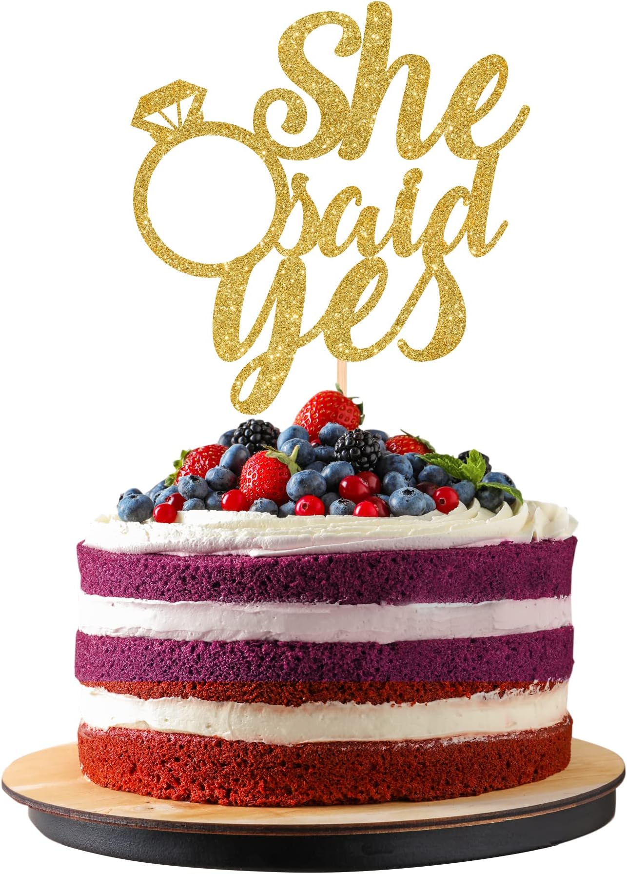 She Said Yes Cake Topper Wedding Bridal Shower Hen Party Bachelorette Parties Theme Decoration Essential