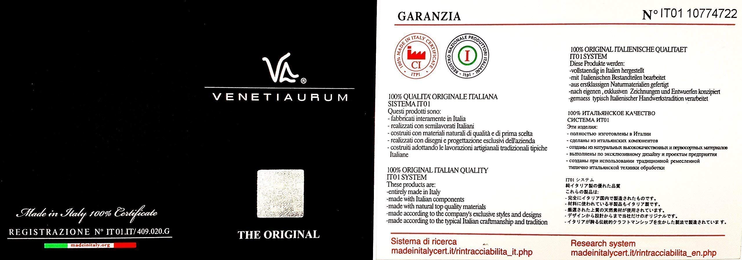 Venetiaurum - Damen-Halskette aus Muranoglas und 925 Silber - Schmuck “Made in Italy” zertifiziert