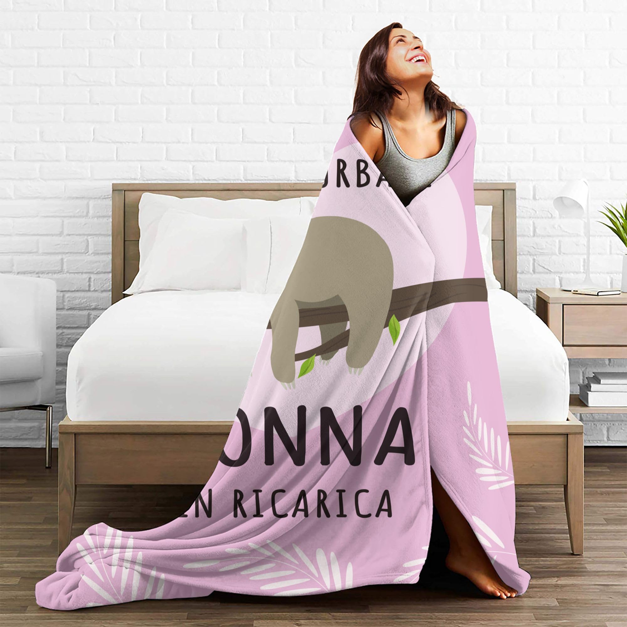 Agamedloay Regalo Nonna, Regalo Nonna Compleanno Coperta, Regalo Festa della Mamma o Nonni, Idee Regalo Natale Ringraziamento Nonna Coperta morbida130x150cm