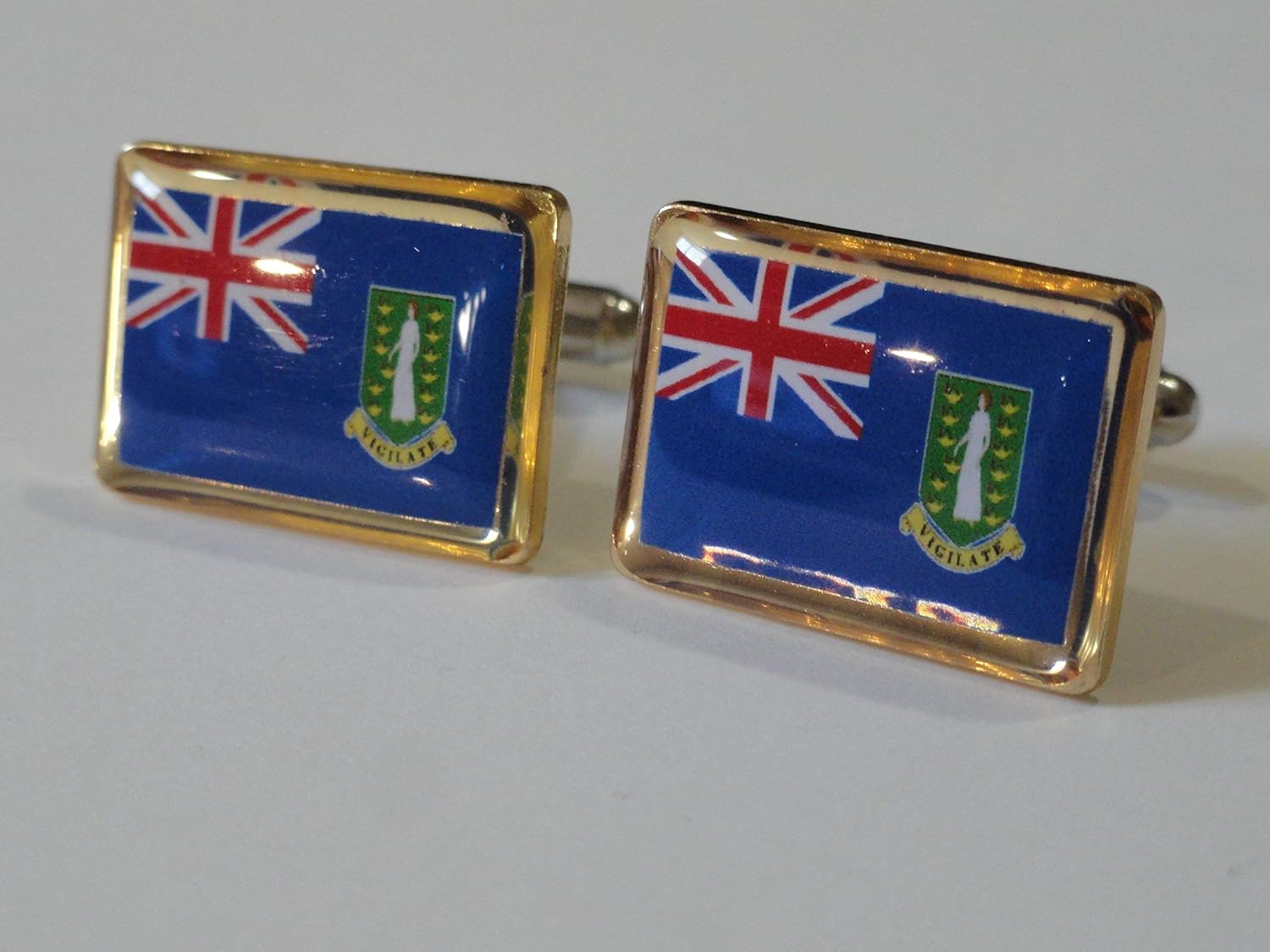 British Virgin Islands Flag Cufflinks, Lapel Pins, Tie Bars, Earrings, Jewelry and Accessories