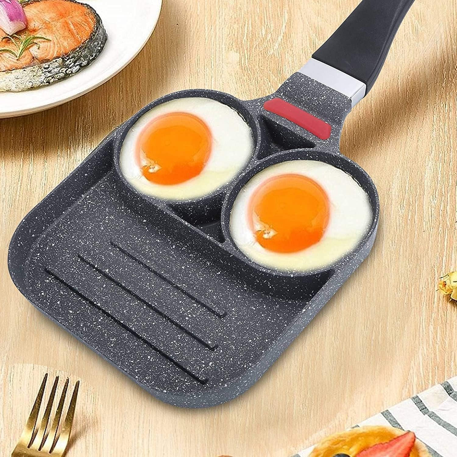 Omelet Pan,Pan Nonstick Non Stick Egg Frying Pan, 3 Cup Egg Pan Pancake Pan Steak Frying Pan Breakfast Pan For Fuel Gas Stove