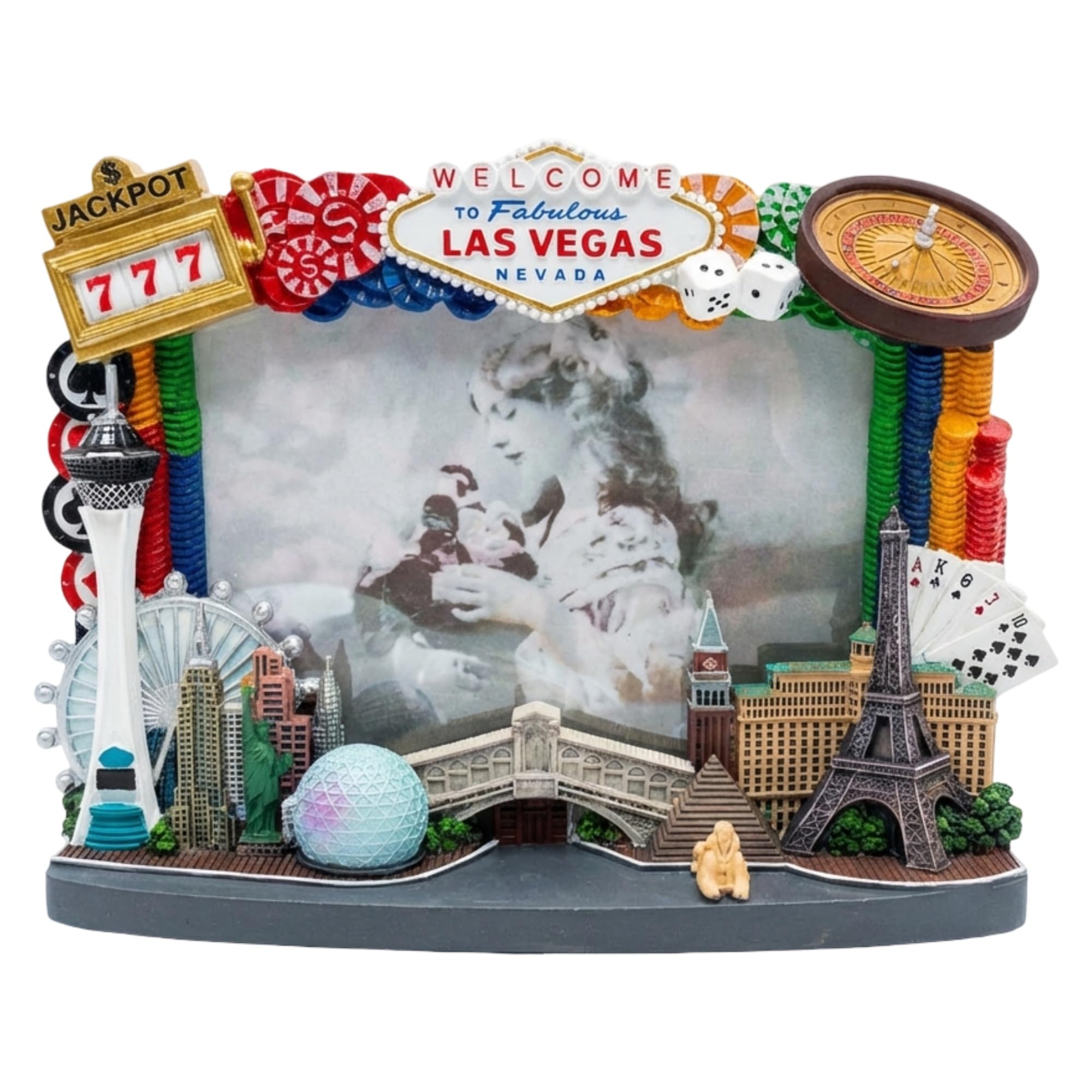 Cadre souvenir Las Vegas pour photo de voyage et ambiance casino