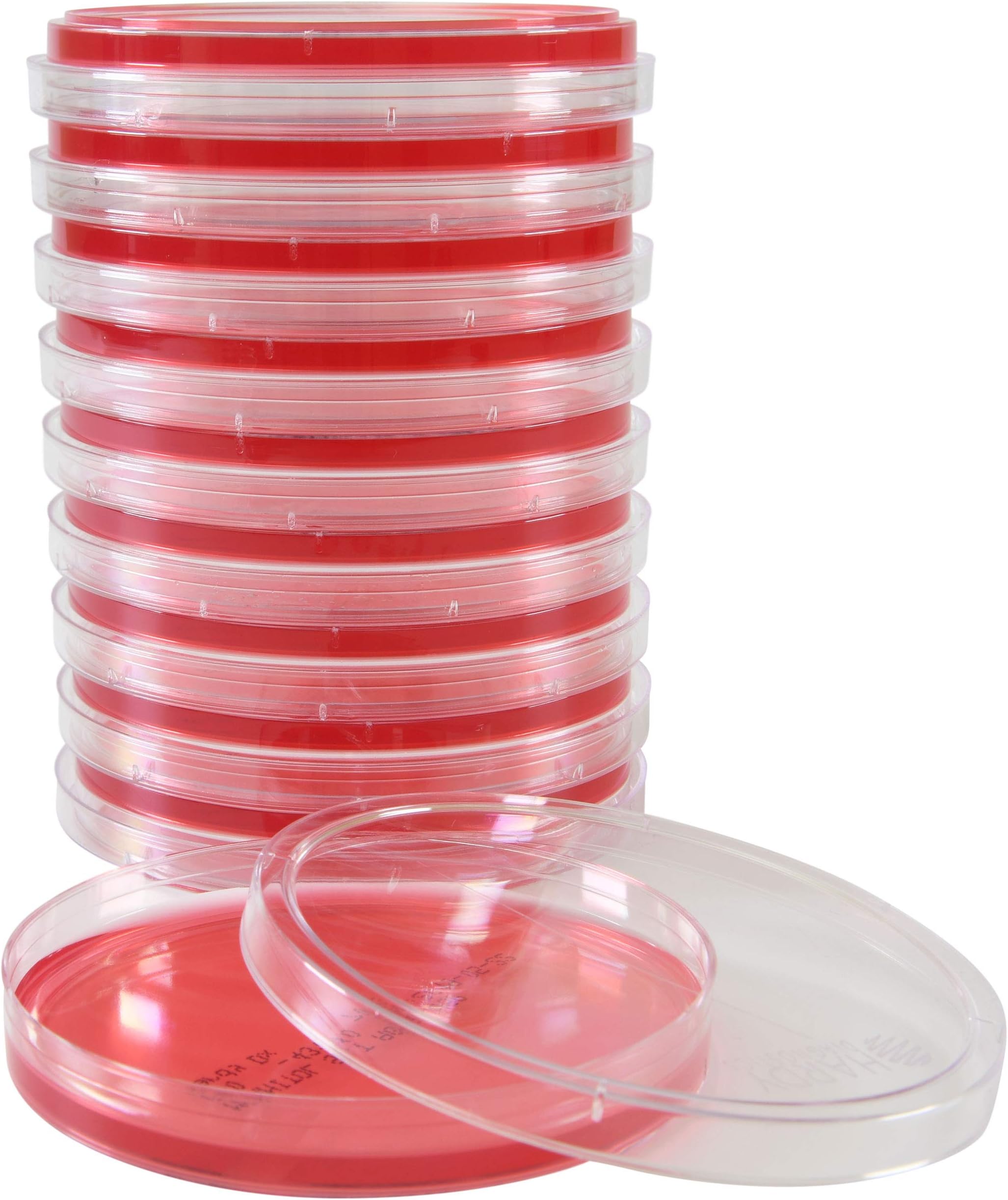 Hardy Diagnostics Mannitol Salt Agar (MSA), USP, for Staphylococcus, 15x100mm Plate, Order by the Package of 10