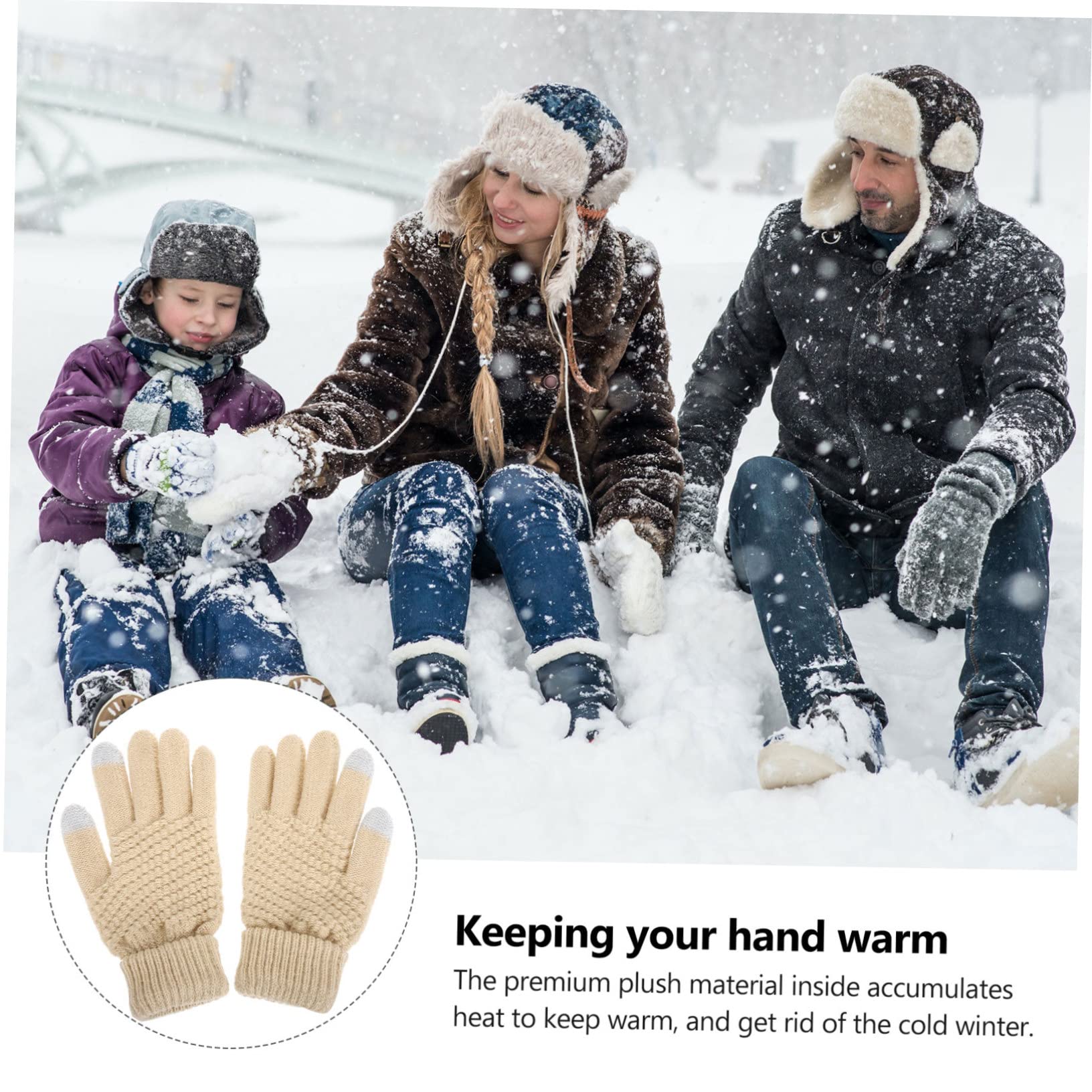 5pares Guantes De Invierno Táctiles Para Mujer Aislantes y Antideslizantes Guantes Cálidos Para Ciclismo y Uso Diario Climas Fríos