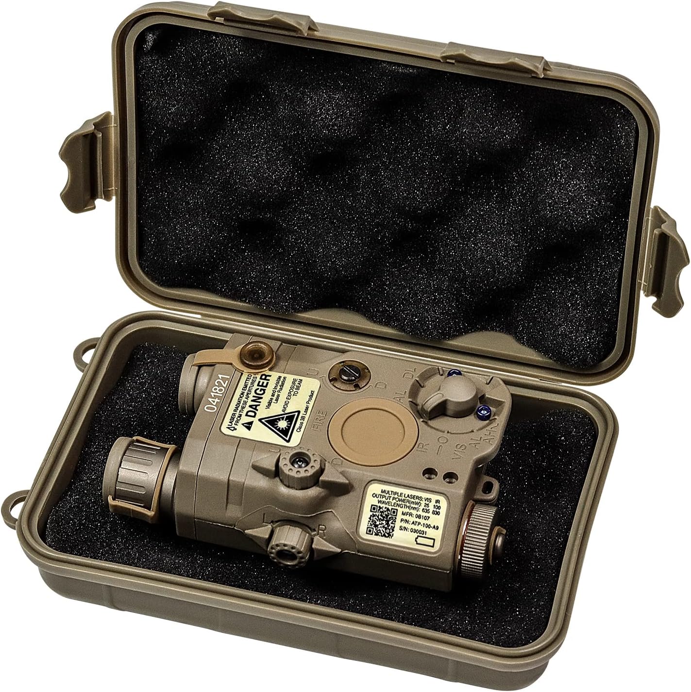 Airsoft PEQ 15 IR Laser + Visible Red Laser + White LED Flashlight with Tactical Remote Switch Mount Kit (Tan) : Sports & Outdoors