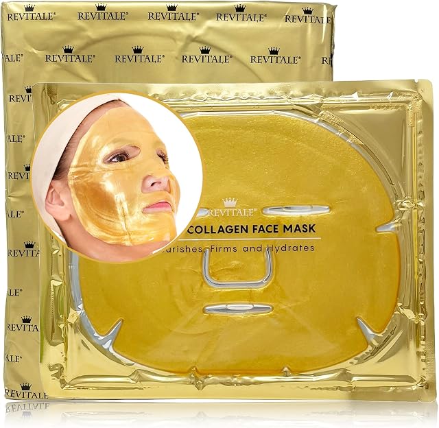 Revitale 24K Gold Face Mask - Enriched with Collagen (10 Pack)