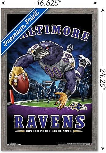 Miniatura 3 de Trends International NFL Baltimore Ravens - Póster de pared de End Zone 17, 22.375 x 34 pulgadas, paquete de póster y clip