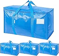 Vista 41 de Ticonn - Bolsa de transporte extragrande con cremalleras y asas de transporte, resistente, para ahorrar espacio, color azul