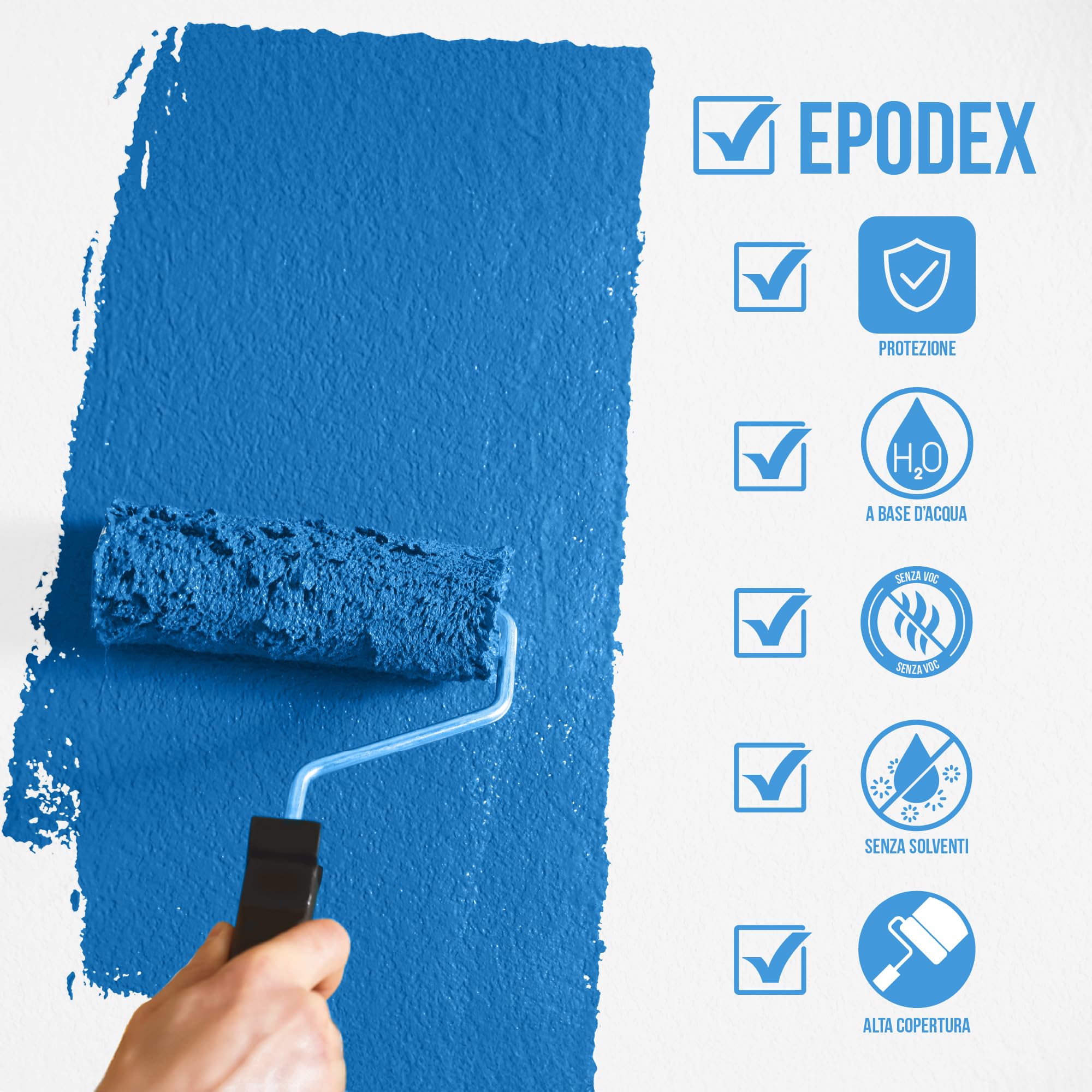 EPODEX 1K Vernice per calcestruzzo, pittura per esterni in cemento, pittura per interni come pareti, resistente a UV e abrasion, 6kg (48m² per mano) - Grigio ghiaia - Pastel