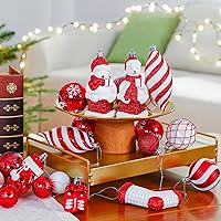 Vista 5 de Alupssuc Juego de 112 adornos de bolas de Navidad, bolas de plástico inastillables, pingüino de Navidad, oso polar para árbol de Navidad