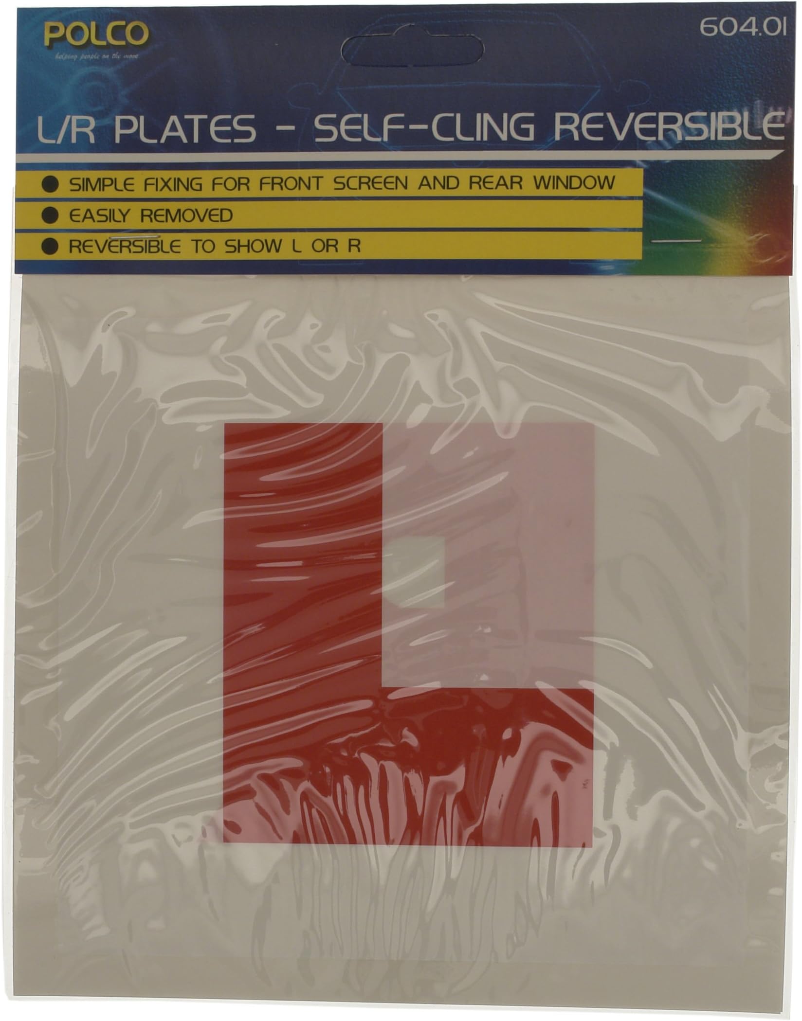 Polco 604.01 Pair of L-Plates Self Cling