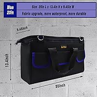 Vista 2 de FASTECH 20 Inch Tool Bag, Large Tools Bag Waterproof Wide Mouth Tool Kit Heavy Duty Tool Bag Organizer, Tool Storage Package For Men/Women