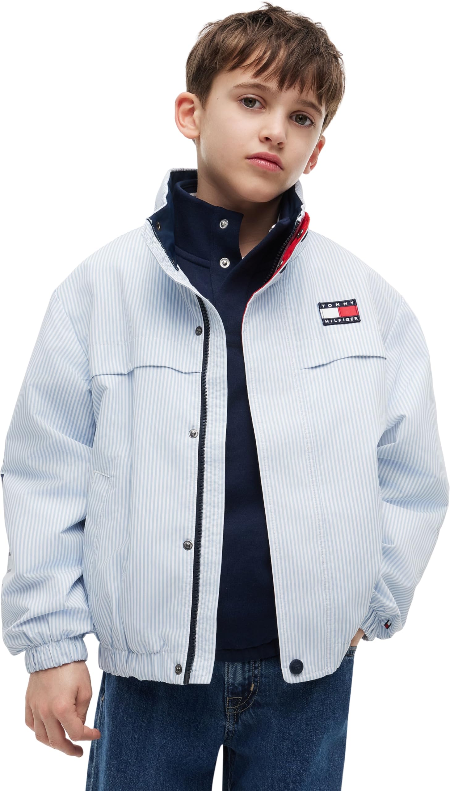 Tommy Hilfiger Regatta Stripe Jacket Kb0kb10450 Altre Giacche Bambini e ragazzi