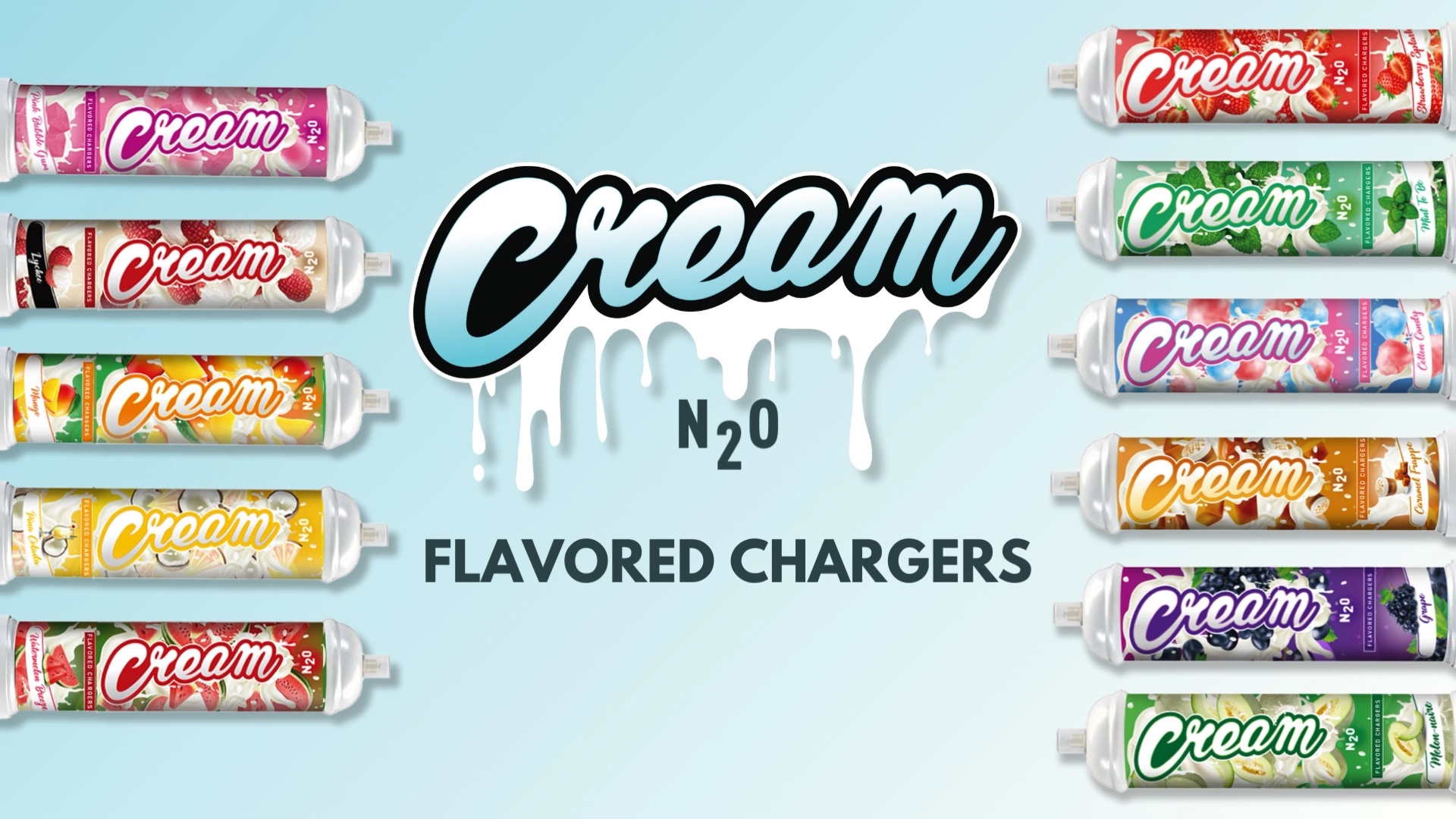 640G Whipping Cream Canister GreatWhip Peach Flavor Nos Tanks