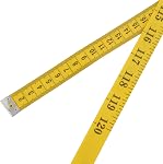 1 Mesure de la bande d'emballage, Wisdompro 120 de pouce 300cm Bande de mesure douce pour le tissu de couture, mesure du corps - Indexé en unités standard métriques, pratique 0.75 largeur PVC Fibre de verre - jaune