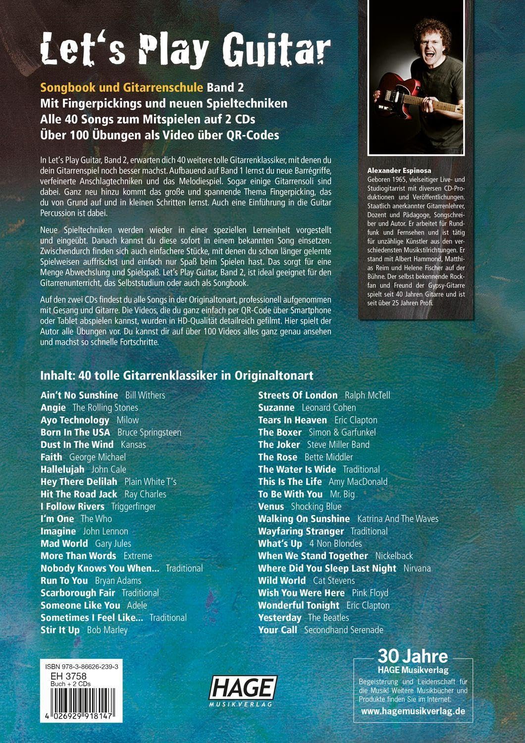 Let's Play Guitar Band 2: Songbook und Gitarrenschule + DVD + 2 CDs. Mit Songs von Bob Marley, Nirvana, Adele, Milow, Bruce Springsteen, Nickelback, Jason Mraz uvm.