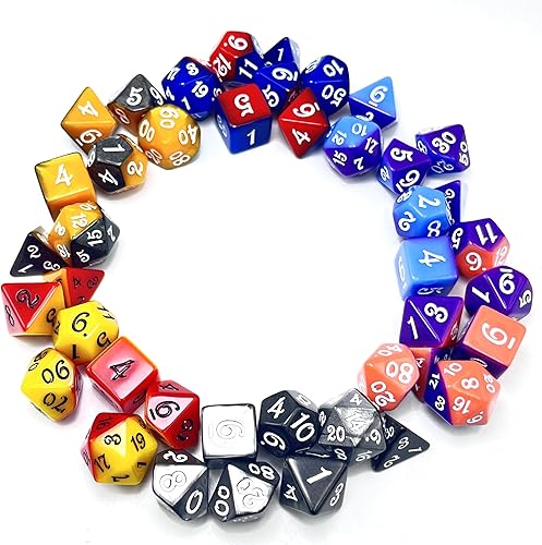 Miniatura 2 de DND Juego de dados poliédricos  IDTQ Dungeons and Dragons Purple Dice Set RPG MTG Juegos de mesa 6 juegos D4 D6 D8 D10 D12 D20