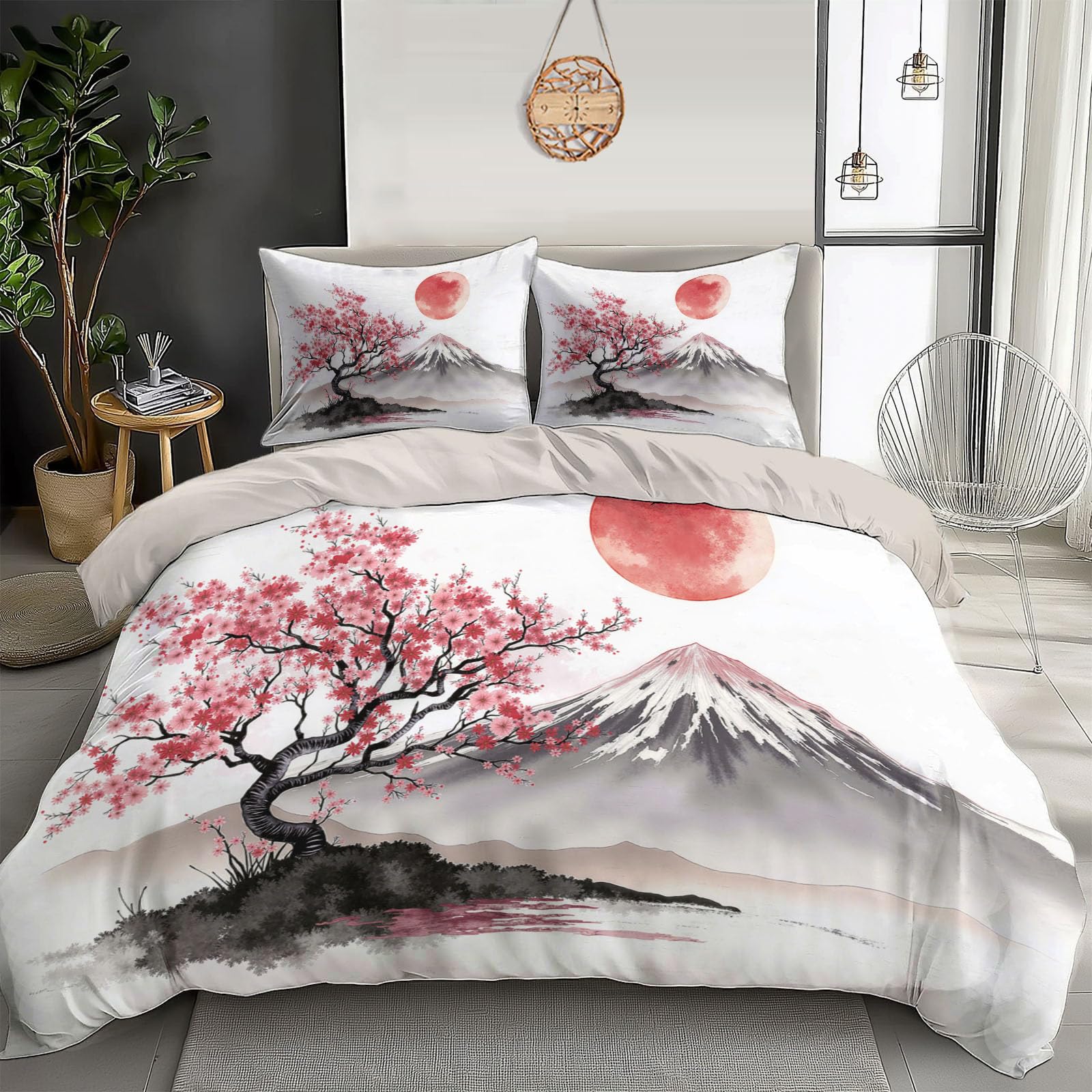 Linge de lit peinture l'encre réversible en microfibre douce avec fermeture éclair solide