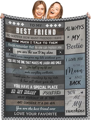 Manta para mejor amiga, regalo de cumpleaños para mejores amigas, regalos de amistad para mujeres amigas, mantas suaves para cama, sofá, viaje
