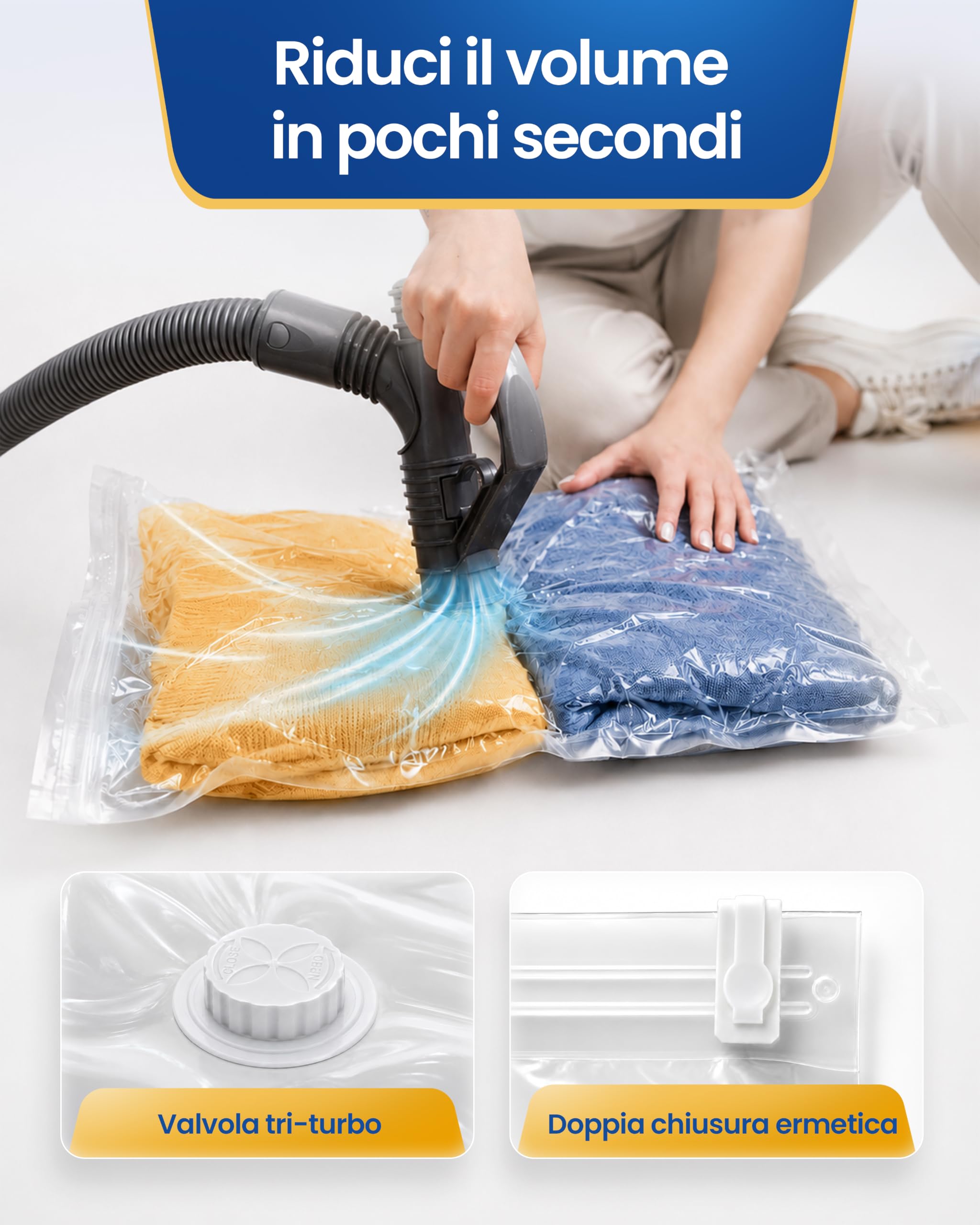 Stringari 15XL – Vakuumbeutel für Kleidung – Hochwertige Taschen für Daunendecken