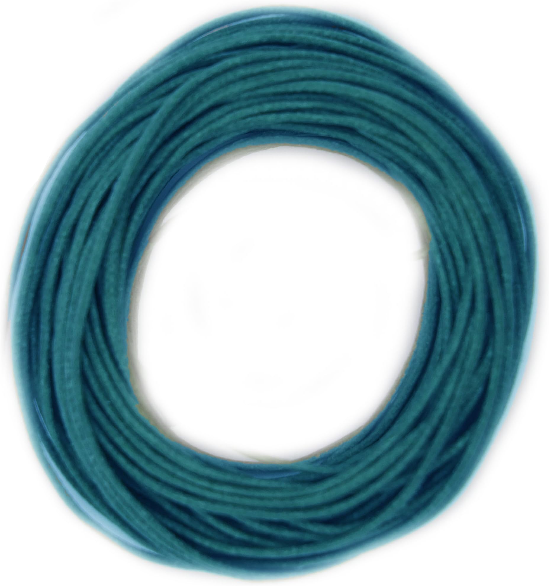 Waxed Cotton Cord Teal Blue Green 1mm Made in USA
