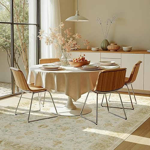 Vista 160 de jinchan Alfombra de pasillo lavable de 2 x 10 pulgadas, estilo vintage, envejecida, para interiores, delgada, tradicional, con estampado floral