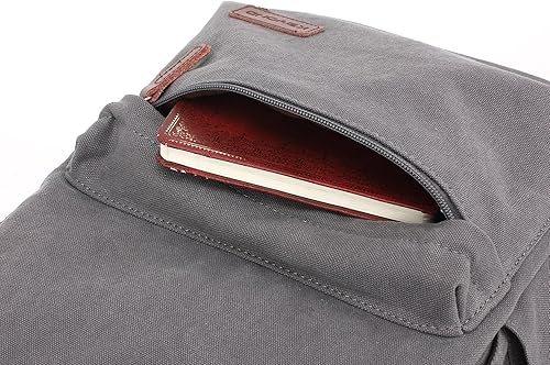 Miniatura 8 de kayond Bolso ligero del ordenador portátil de la lona del estilo casualmochilas lindasmochila de la escuela, Gris, Mochilas de viaje