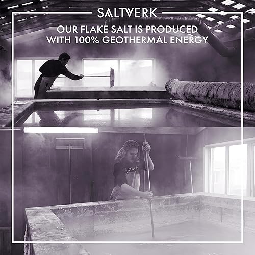 Miniatura 6 de Saltverk Sal marina de tomillo ártico 282 onzas de copos de sal gourmet hechos a mano